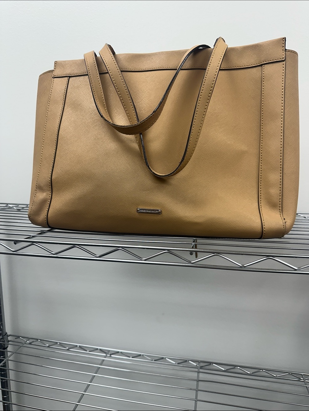Tan Leather Tote Bag by Unknown Brand